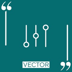 Poster - control of levels Linear icon. Editable stroke line