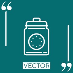 Poster - cookies vector icon Linear icon. Editable stroked line