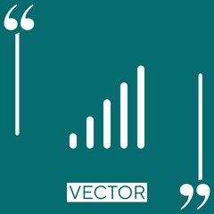 Poster - coverage level vector icon Linear icon. Editable stroked line