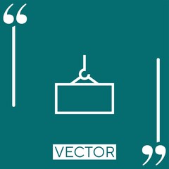 Poster - crane vector icon Linear icon. Editable stroked line