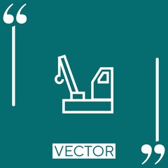 Poster - crane   vector icon Linear icon. Editable stroked line