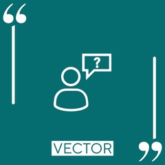 Poster - customer service vector icon Linear icon. Editable stroked line