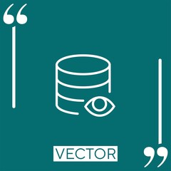 Poster - database    vector icon Linear icon. Editable stroked line