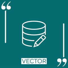 Poster - database    vector icon Linear icon. Editable stroked line