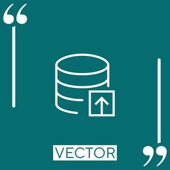 Poster - database    vector icon Linear icon. Editable stroked line