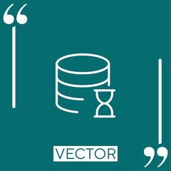 Poster - database    vector icon Linear icon. Editable stroked line