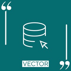 Poster - database    vector icon Linear icon. Editable stroked line