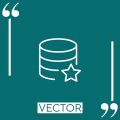 Poster - database   vector icon Linear icon. Editable stroked line