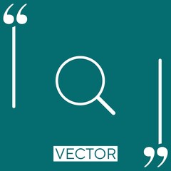 Poster - detective magnifying glass Linear icon. Editable stroke line