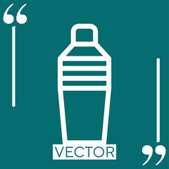 Poster - detergent   vector icon Linear icon. Editable stroked line