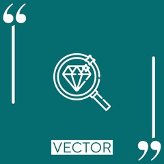 Poster - diamond   vector icon Linear icon. Editable stroked line
