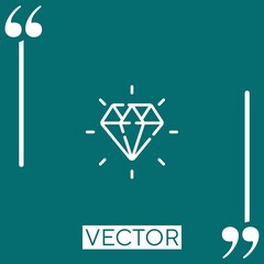 Poster - diamond   vector icon Linear icon. Editable stroked line