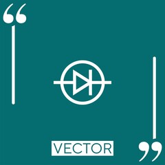 Poster - diode Linear icon. Editable stroke line