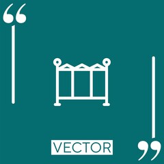 Fototapete - divider outline vector icon Linear icon. Editable stroked line