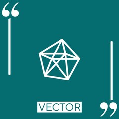 Poster - dodecahedron   vector icon Linear icon. Editable stroked line