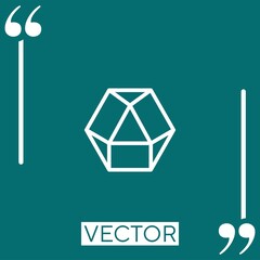 Poster - dodecahedron   vector icon Linear icon. Editable stroked line