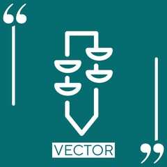 Poster - drill tip vector icon Linear icon. Editable stroked line