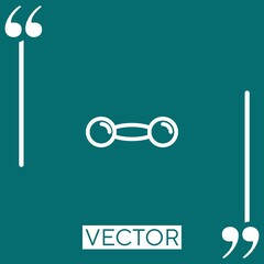 Poster - dumbbell   vector icon Linear icon. Editable stroked line