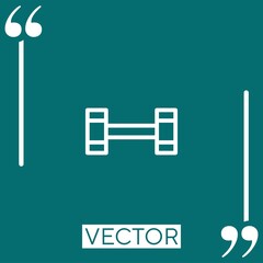 Poster - dumbbell   vector icon Linear icon. Editable stroked line