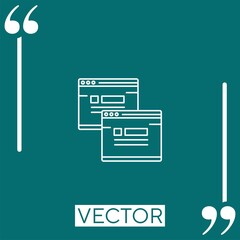 Poster - duplicate content vector icon Linear icon. Editable stroked line