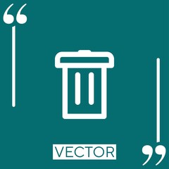 Poster - dustbin   vector icon Linear icon. Editable stroked line