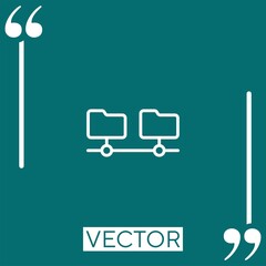 Fototapete - folders Linear icon. Editable stroke line