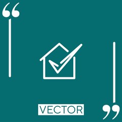 Poster - home   vector icon Linear icon. Editable stroke line