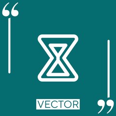 Poster - hour clock outline Linear icon. Editable stroke line