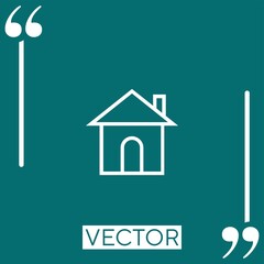 Poster - house   vector icon Linear icon. Editable stroke line