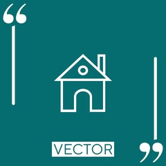 Poster - house   vector icon Linear icon. Editable stroke line