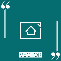 Poster - house plan vector icon Linear icon. Editable stroke line