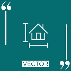 Poster - house size Linear icon. Editable stroke line