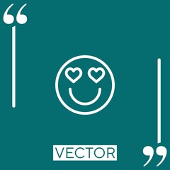 Poster - in love   vector icon Linear icon. Editable stroke line