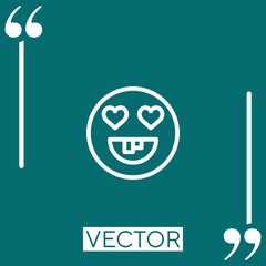 Poster - in love   vector icon Linear icon. Editable stroke line