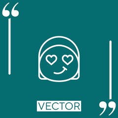 Poster - in love   vector icon Linear icon. Editable stroke line