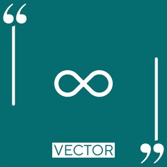Poster - infinite sign Linear icon. Editable stroke line