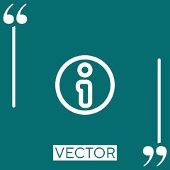 Poster - information circular button outline Linear icon. Editable stroke line