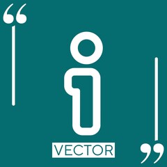 Fototapete - information letter outline Linear icon. Editable stroke line