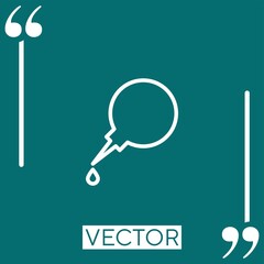 Poster - ink dropper outline vector icon Linear icon. Editable stroke line