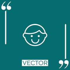 Poster - joyful vector icon Linear icon. Editable stroke line