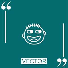 Poster - joyful   vector icon Linear icon. Editable stroke line