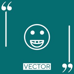 Poster - joyful   vector icon Linear icon. Editable stroke line