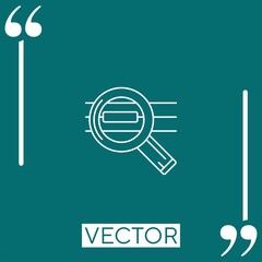 Poster - keyword search vector icon Linear icon. Editable stroke line