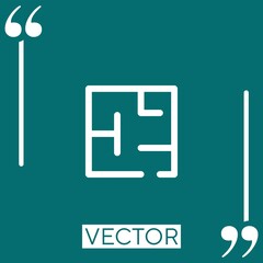 Poster - labyrinth vector icon Linear icon. Editable stroke line