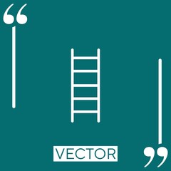 Poster - ladder thin outline vector icon Linear icon. Editable stroke line
