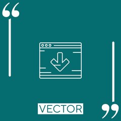 Poster - landing page vector icon Linear icon. Editable stroke line
