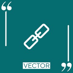 Poster - link chain Linear icon. Editable stroke line