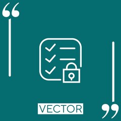 Fototapete - list    vector icon Linear icon. Editable stroke line