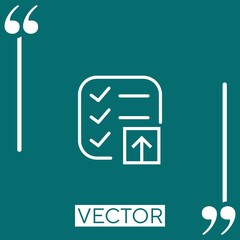 Fototapete - list    vector icon Linear icon. Editable stroke line