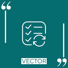Fototapete - list    vector icon Linear icon. Editable stroke line